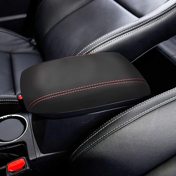 SUNBREATH Compatible with Center Console Armrest Cover for Toyota Corolla 2014 205 2016 2017 2018 2019 Leather Arm Rest Storage Box Lids Cushion Protector Pad