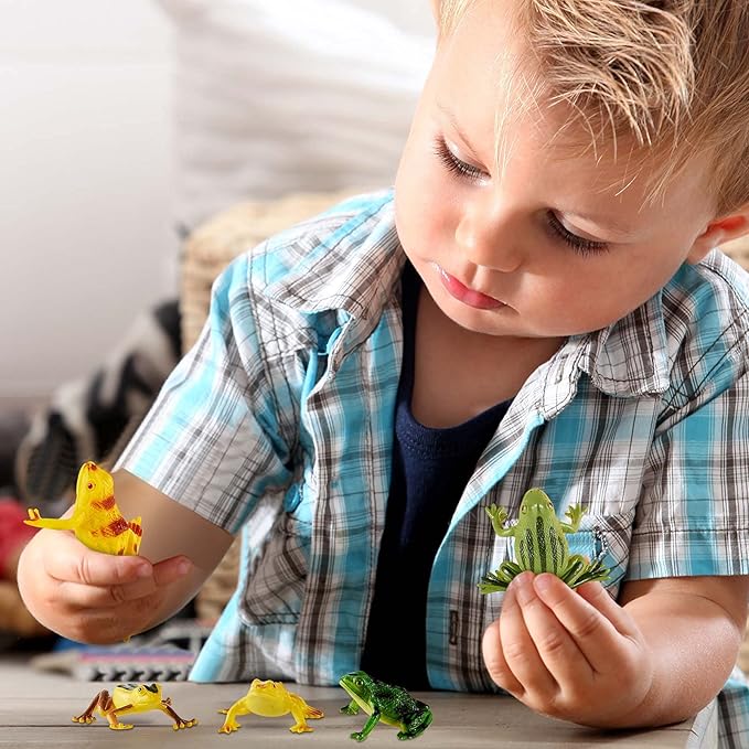 36 Pieces Plastic Frogs Toy Mini Vinyl Realistic Frog Toy Decorations Frogs Fun Rain Forest Character Toys Realistic Frog Figures Lifelike Toy for Crafting Party Supplies Home Decor Game