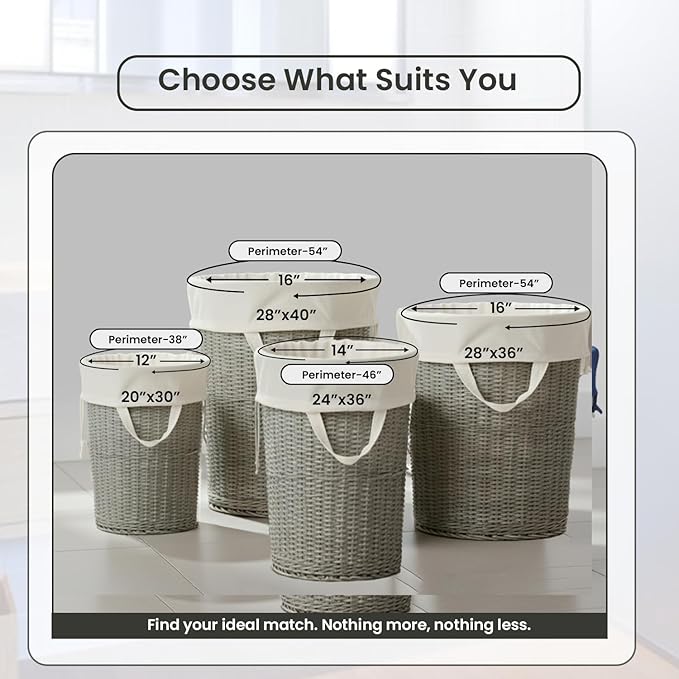 LFH Home Large Premium 1pack Cotton Canvas Laundry Bag with Drawstring and Handles Heavy Duty, Multi-Use, Washable for Home, Travel, College or Storage 18x26 -White