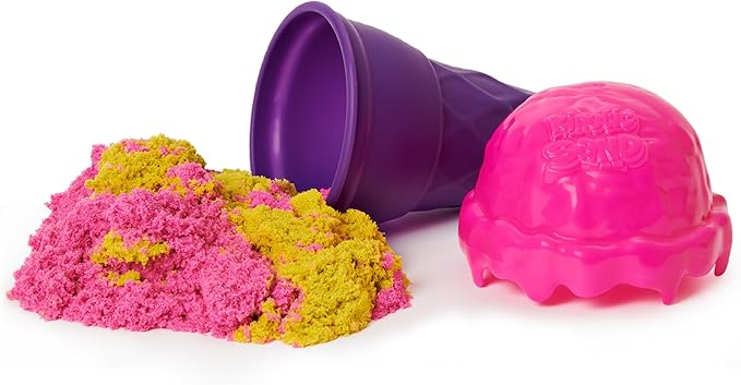Kinetic Sand Scents, Ice Cream Cone Container, 6-Pack with 24oz of All-Natural Scented Play Sand (Amazon Exclusive), Sensory Toys for Ages 3 and up