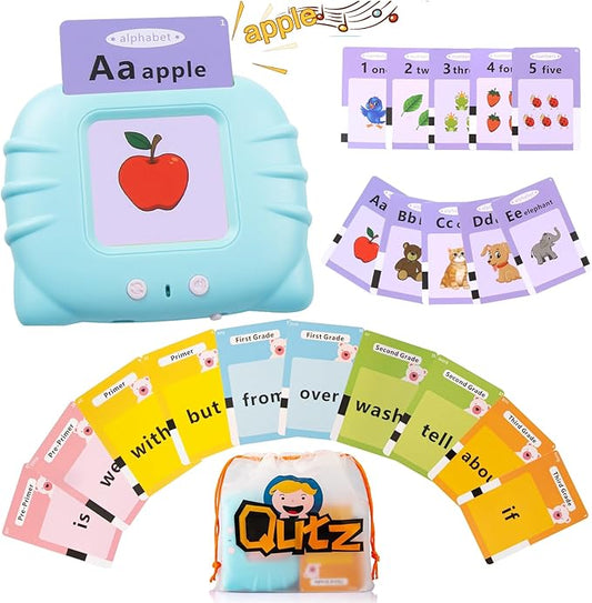 QuTZ Talking Flash Cards,ABC Learning for Toddlers 2-4, Autism Toys, Speech Therapy Toys, Educational Words Flash Cards Kindergarten for Boys and Girls, 272 Sight Words