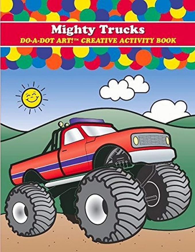 Coloring Books for Kids Toddlers - Do A Dot Art Mighty Trucks Activity Book