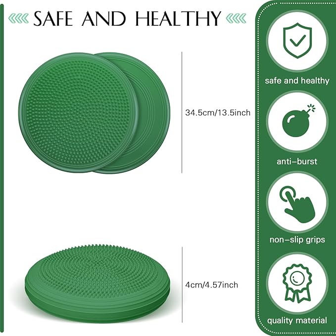 Libima 4 Pcs Wiggle Seat Inflated Wobble Cushion for Sensory Kid 13 Inches Balance Disc Flexible Seating for Classroom Sensory Pad for Chair Wiggle Cushion