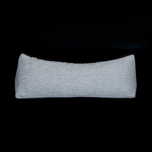 Buckwheat Neck Support Pillow Cervical Neck Cylinder Bolster Pillow,Buckwheat Hulls Adjustable Roll Pillow,Neck Pain Relief for Back and Side Sleepers Round Pillows for Lunch Break Grey, 6*15 inch