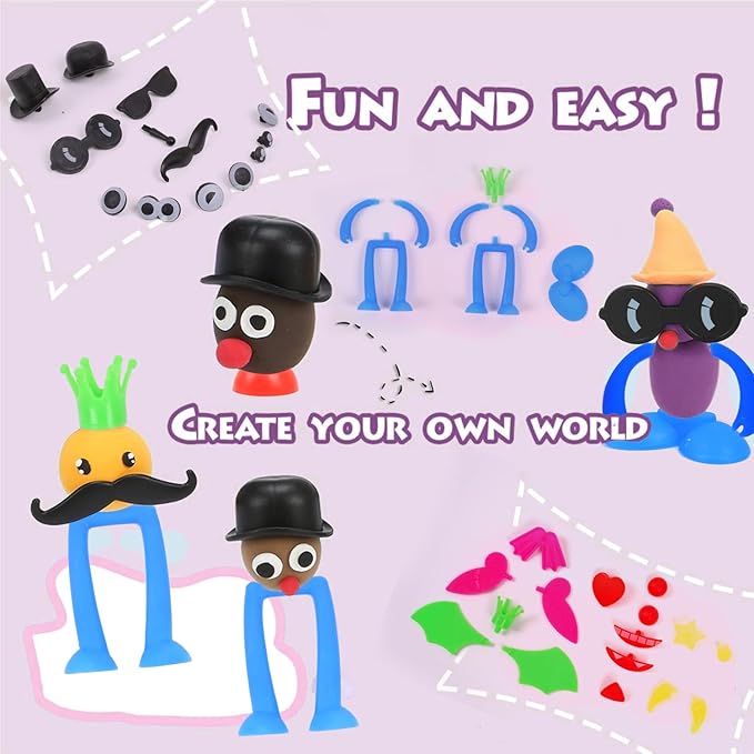 50G Air Dry Clay Kit-24 Colors Modeling Clay for Kids,Molding Clay Supplies with Mould Tools and Animal Accessories,Art Crafts Gift for Boys and Girls