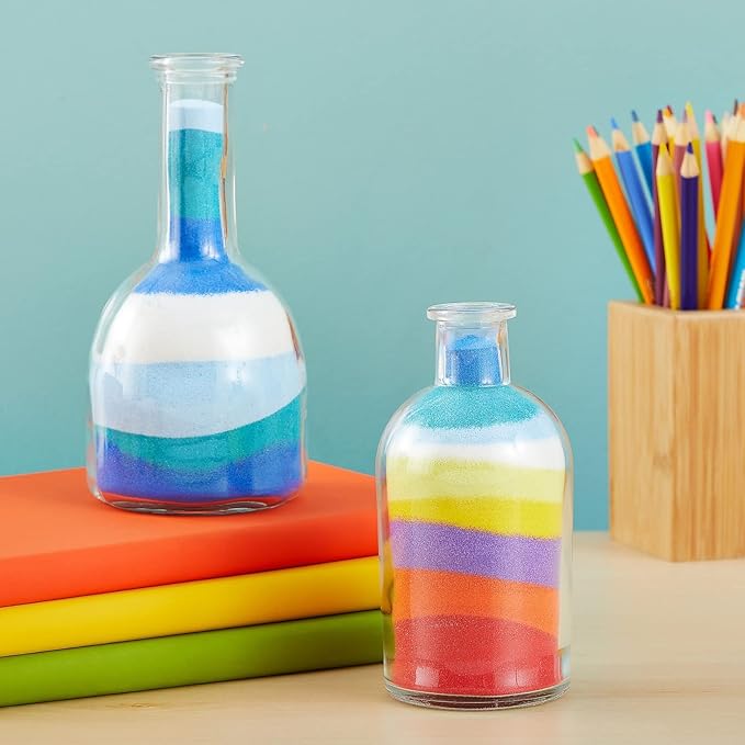 Bright Creations 12 Pack Colored Sand for Crafts - Individual 1lb Colored Sand for Sand Art and DIY Wedding Decorations - Colorful Craft Sand in 12 Colors - Colored Sand Bulk (12 lbTotal)