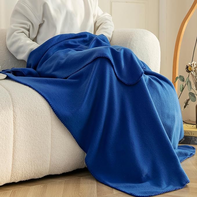 CAI TENG Fleece Throw Blanket Bulk 6 Pack Blankets Soft Lightweight Kids Cozy Polar Fleece Blanket 50 x 60 Solid Pet-Friendly Deco Bed Sofa Couch Fleece Fabric Travel Wedding Gift Outdoor Aqua Blue