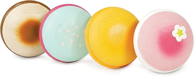 Le Toy Van - Educational Wooden Honeybake Pretend Play French Macarons Set Patisserie Toy Cakes | Girls Birthday Cake Or Afternoon Tea Role Play Toy (TV330)