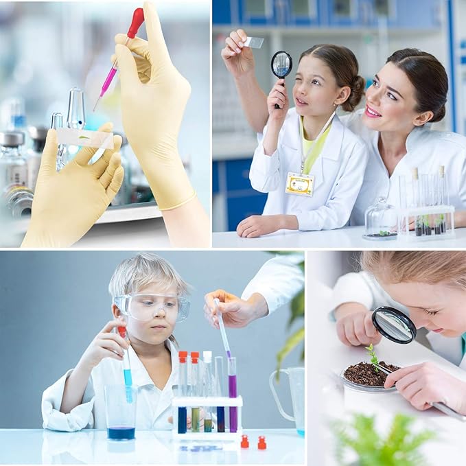 Beelittle Kids Scientist Lab Coat Costume Dress Up with Goggles ID Card Science Experiment Set for Age 3-10