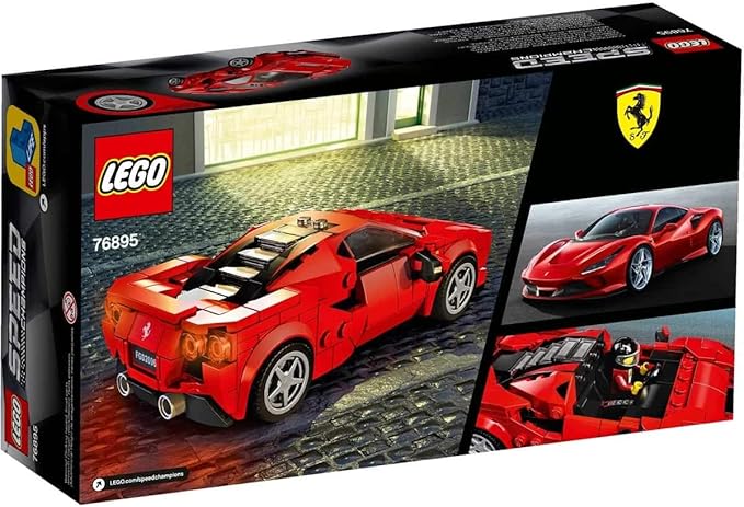 LEGO Speed Champions 76895 Ferrari F8 Tributo Toy Cars for Kids, Building Kit Featuring Minifigure (275 Pieces)