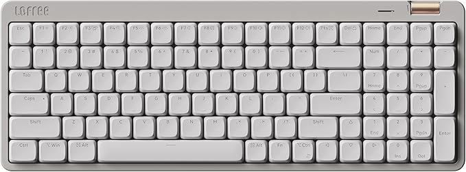 Flow Lite 100 Keys Low Profile Mechanical Keyboard, Swappable Rechargeable Wireless Keyboard with 2.4G Receiver, Bluetooth and Wired Connection for Windows, Mac/ Specter Linear Switches (Marble)