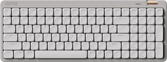 Flow Lite 100 Keys Low Profile Mechanical Keyboard, Swappable Rechargeable Wireless Keyboard with 2.4G Receiver, Bluetooth and Wired Connection for Windows, Mac/ Specter Linear Switches (Marble)