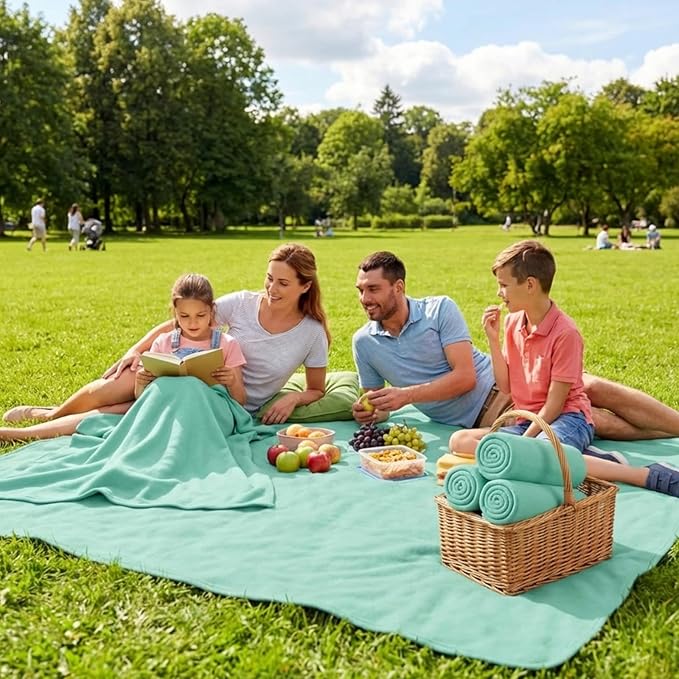 Kinlop Fleece Blanket Bulk 60 x 50 Inch Soft Lightweight Fleece Cozy Blanket Warm Throw Plush Pet Throw for Bed Couch Sofa Home Office Wedding Gifts Travel Camping(Blue Green,40 Packs)