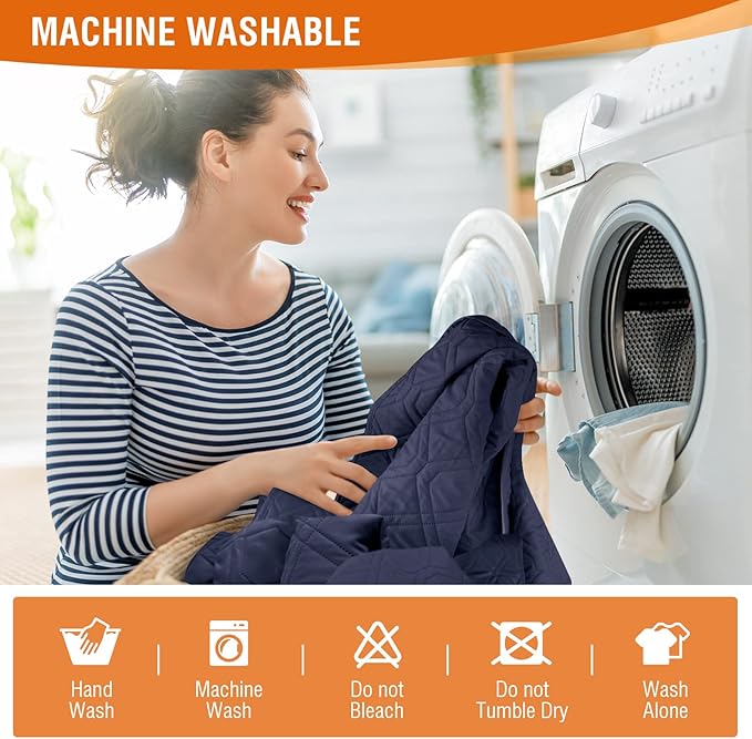 VANSOFY Loveseat Recliner Cover with Console 100% Waterproof Sofa Slipcovers Non-Slip Reclining Couch Cover Split Sofa Covers Furniture Protector for Pets, Dogs(Dark Blue)