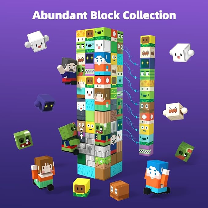 GobiDex 100PCS Magnetic Blocks Game-Based Kid Building Toys for Boys Girls 3+, Build MagWonder World with Zomblock Magnets Cubes, Upgraded STEM Game Sensory Gift for Christmas Birthday