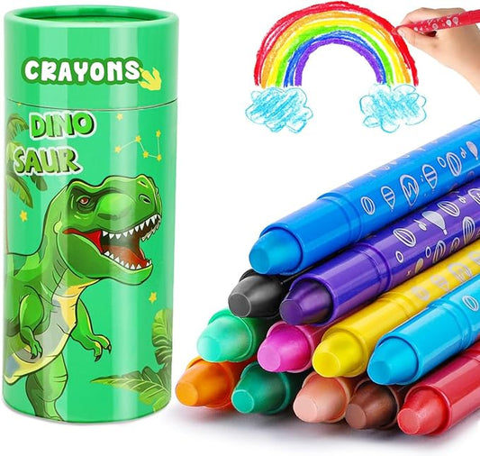 DreamCandy Twist Crayons for Toddlers,12 Colors Non Toxic Washable Crayons for Kids,Art Supplies Drawing Coloring Crayon Set,Gift for Boys and Girls,Back to School,Stocking Stuffers