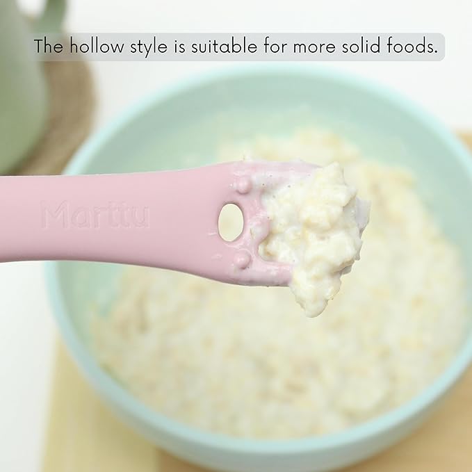 Silicone Giraffe Baby Spoon and Teether BPA Free Soft Tip Utensils for Baby Led Weaning Self Feeding and Teething Relief Dishwasher Safe Easy to Hold Infant Training Spoon Set for 6+ Months 2 Pack