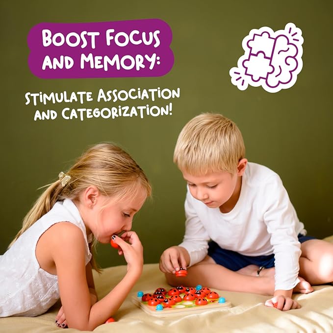 Nene Toys Educational Memory Extension Cards - 24 Extra Themed Patterns – Additional Matching Cards with Numbers, Letters, Animals, Body Parts Exclusive Size