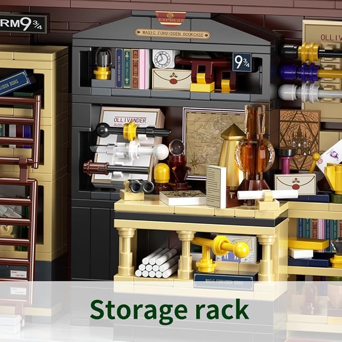 Post Shop Building Block Set,Handmade Mini Modern Model House for Lover Friend Gift Building Block Model for Kids Adults Boys Girls Age 8+，1420pcs