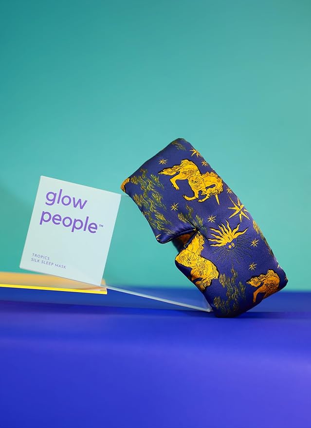 Glow People Silk Sleep Mask – 100% Mulberry Silk Eye Mask for Sleeping, Total Blackout, Cloud-Soft and Adjustable for Beauty Sleep and Travel - Skygaze
