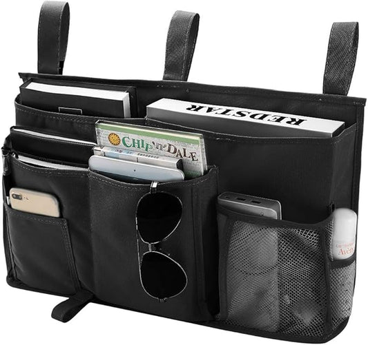 Bseash Bunk Bed Organizer, Bedside Caddy Hanging Bed Organizer Storage Bag 8 Pockets, for College Dorm Rooms Bed, Hospital Bed, Baby Bed Rails, 600D Oxford Cloth