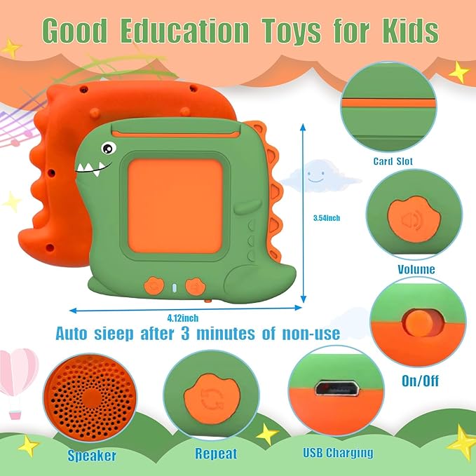 Pocket Speech Talking Flash Cards - 336 Sight Words Toddlers Montessori Audible Speech Buddy Early Learning Flashcards, Autism Sensory Toys Speech Therapy Materials for Toddler Age 3 4 5 Years Old G