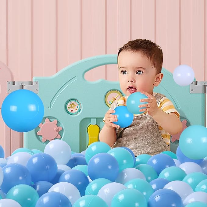 Ball Pit Balls Plastic Balls for Ball Pit Phathalate Free BPA Free Plastic Balls 100pcs 2.2" Set for Toddlers for Play Tent Tunnel