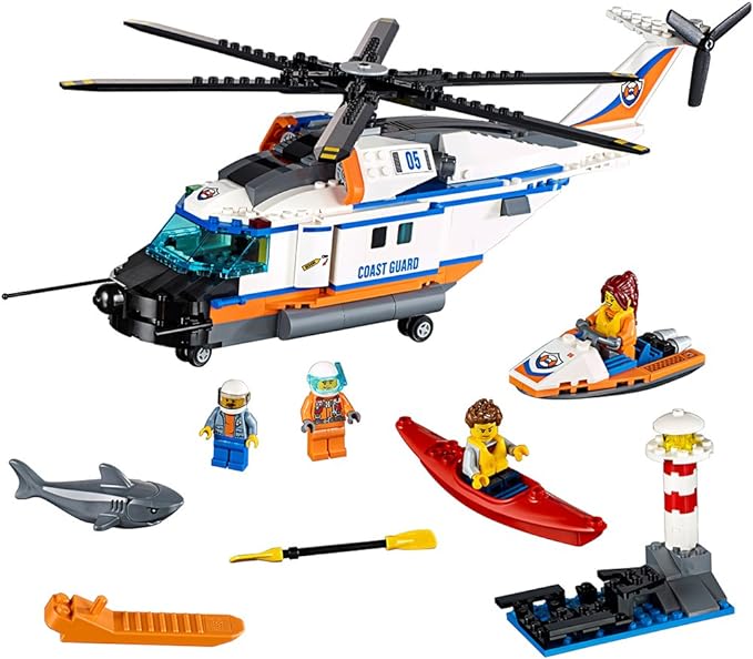 LEGO City Coast Guard Heavy-Duty Rescue Helicopter 60166 Building Kit (415 Piece)