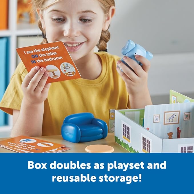 Learning Resources Elephant in The Room Positional Word Activity Set, Educational Games, Sight Word Games, Board Games for Kids, Ages 4+, Birthday Gifts for Boys and Girls