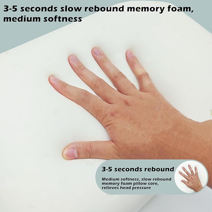 Orynvaux Memory Foam Camping Pillow - Lightweight & Portable Small Travel Pillow for Airplane & Train Travel, Camping, Backpacking, Removable Washable Cover, Easy to Clean, Includes Storage Bag