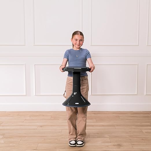 ECR4Kids ACE Active Core Engagement Wobble Stool, 18-Inch Seat Height, Flexible Seating, Black