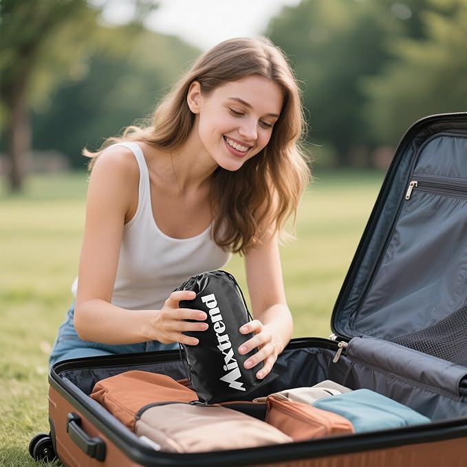 Mixtrend Travel Lumbar Pillow – Inflatable Memory Foam Back Support Cushion for Airplane, Car, Office Chair, Long Flight – Ergonomic Pain Relief for Women, Men & Kids (Matcha Green)