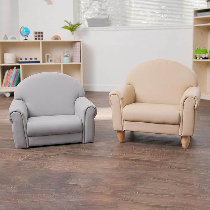 Children's Factory As We Grow Toddler Chair, Flexible Seating for Daycare or Preschool, Kids Reading Couch, Playroom Furniture, Buff