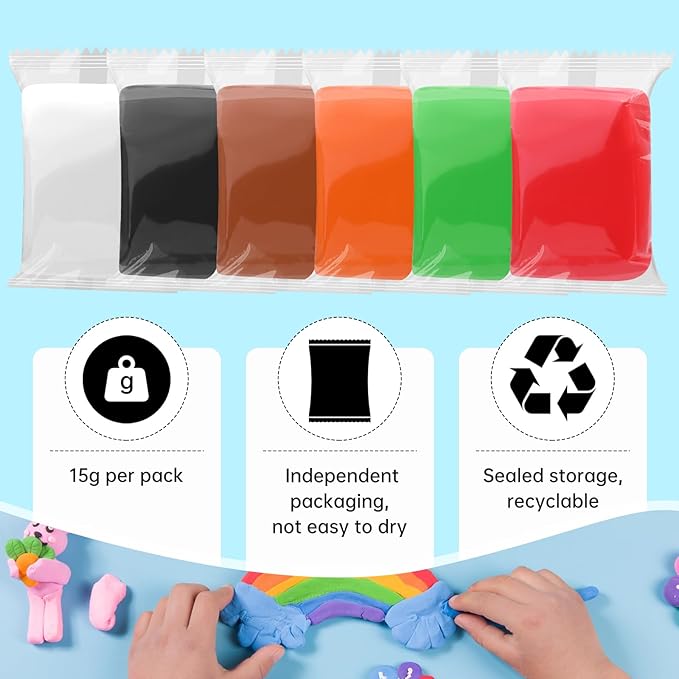 Air Dry Clay, 36 Packs White Air Dry Foam Clay, Foam Clay, Crafting Clay, Moldable Foam Clay Super Light Weight Air Dry Clay Perfect Clay for Arts Crafts