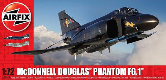 Airfix Model Airplane Kit Model - A06019A Mcdonnell Douglas Phantom FG.1/FGR.2, Plastic Plane Model Kits for Adults & Kids, Skill Level 3, 1:72 Scale WW2 Military Aircraft Models - Aeroplane Models