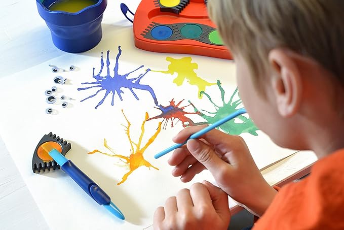 Faber-Castell Connector Watercolor Paint Set for Kids - 12 Watercolor Paint Colors, Watercolors for Kids Ages 6-8+, Multicolor