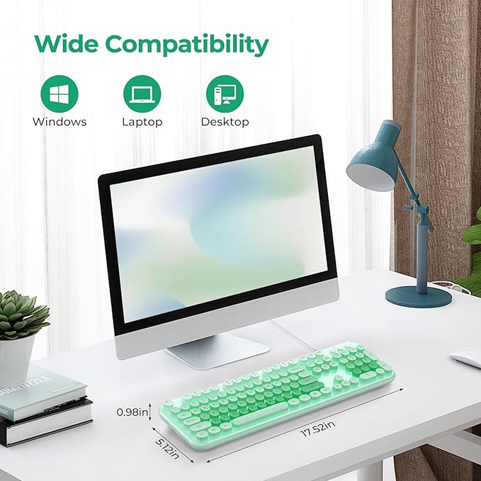 Wired Backlit Keyboard, Full Size USB Keyboard with Colorful Retro Keycaps, Numeric Keypad and Media Hotkey for Computer Desktop PC Laptop and Windows 7 8 10 11