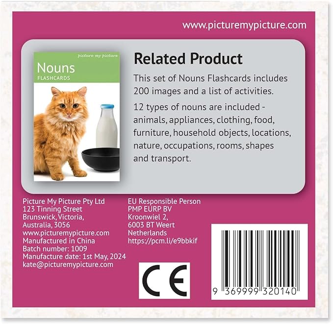 Language Flash Cards Set: Feelings and Emotions, Prepositions, Verbs, Categories & Go Togethers | Vocabulary Builder | Speech Therapy Materials | Autism Learning Materials | ESL Teaching Materials