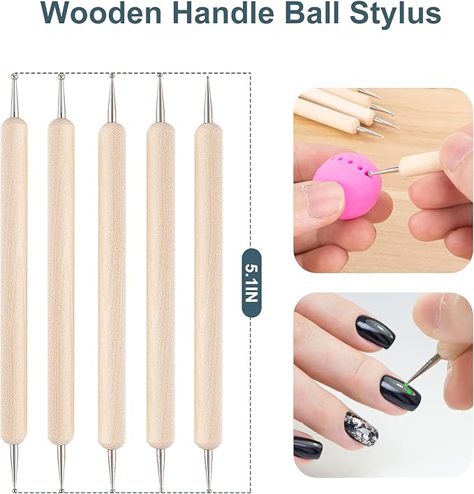 Clay Tools Kit, 25 PCS Polymer Clay Tools, Ceramics Clay Sculpting Tools Kits, Air Dry Clay Tool Set for Adults, Kids, Pottery Craft, Baking, Carving, Drawing, Dotting, Molding, Modeling, Shaping