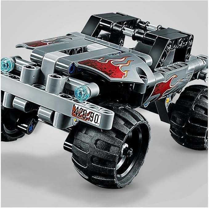 Technic Getaway Toy Truck, Pull-Back Motor, Monsters Truck Model, Vehicle Toys for Kids