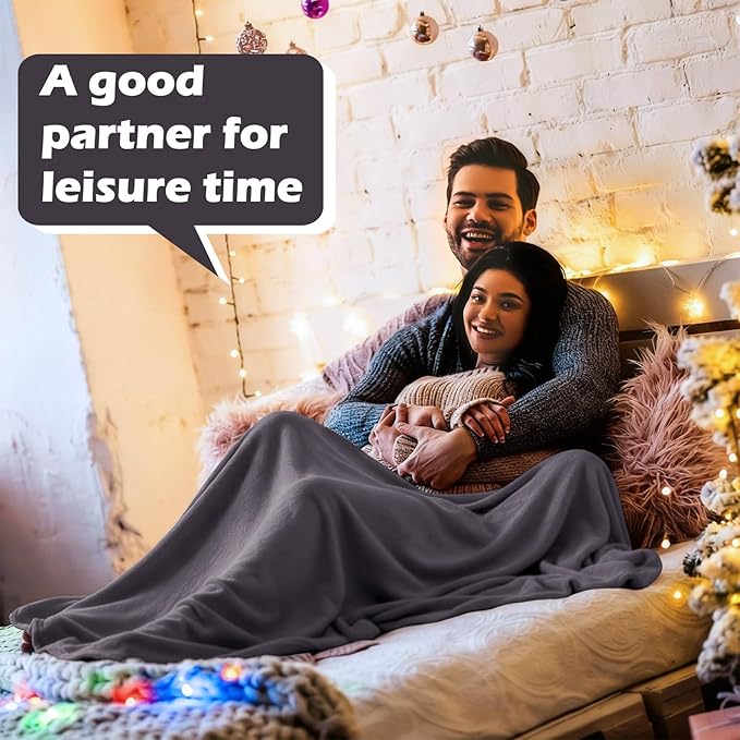 Buryeah 10 Pcs Fleece Blanket Bulk Warm Soft Fleece Blankets Cozy Lightweight Throw Blankets Plush Pet Throw Blanket for Home Bed Sofa Office Wedding Gifts Travel(50" X 60",Multi Colors)