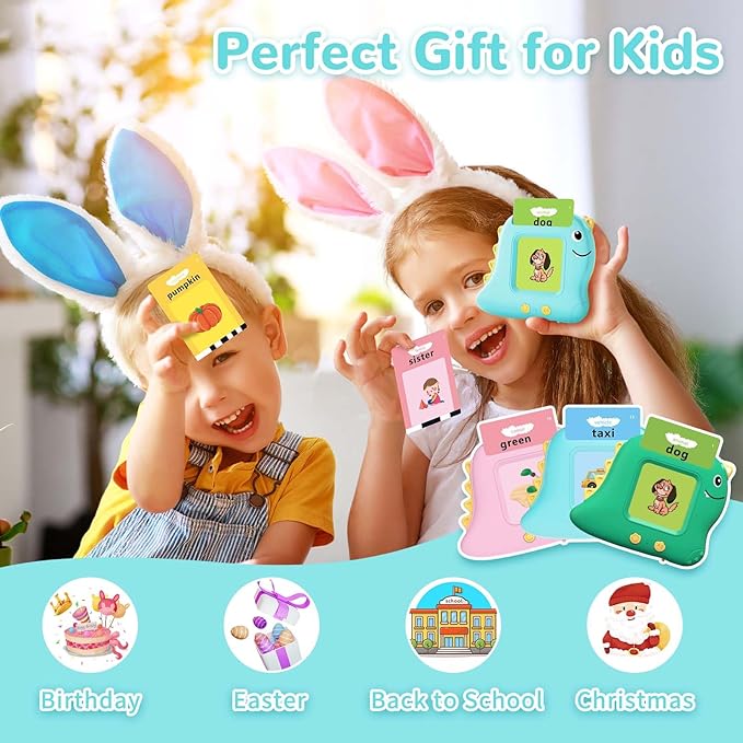 Talking Flash Card, Learning Toys for Ages 2-4, Autism Sensory Toys for Toddlers, Speak Montessori Toys for 2+ Year Old, Kids Gift for Boys Girls Birthday Preschool Activity 510 Sight Words