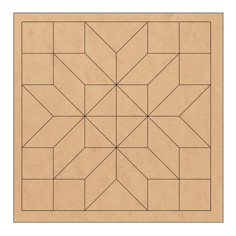 Floral Wooden Barn Quilt Kit Patterns DIY Craft Kits for Adults to Paint, Barn Quilts Sign Block Painting Kit for Party AVTRBoutique (15 inches, Diamond Flower)