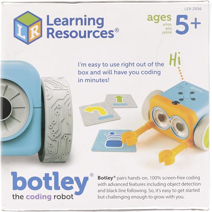Learning Resources Botley The Coding Robot - 45 Pieces, Ages 5+ Screen- Free Coding Toys, Coding STEM Toy for Kids, Coding for Kids