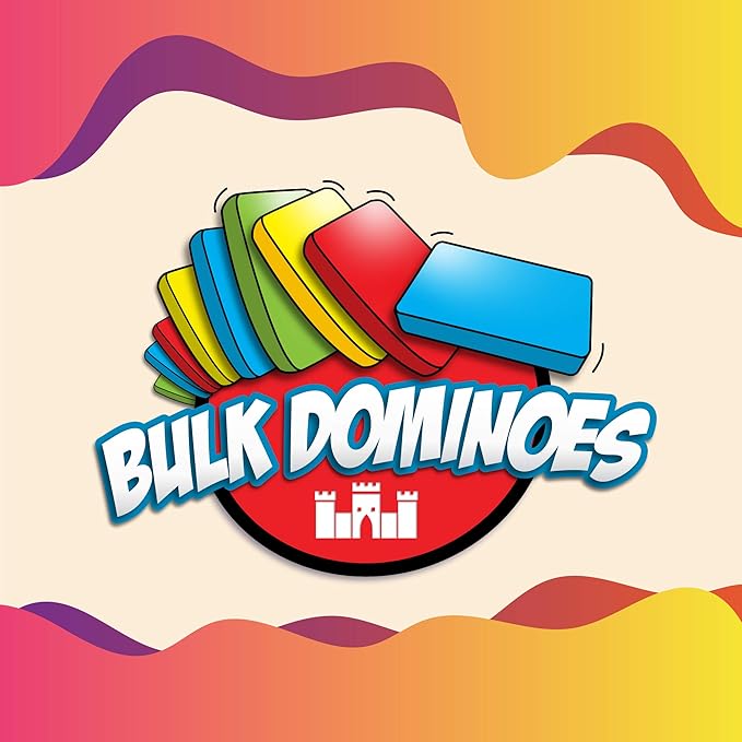 Bulk Dominoes Plastic Bulk 100pcs – Building and Stacking and Chain Reaction Toppling STEAM Toy Blocks for Kids (Clear Blue)