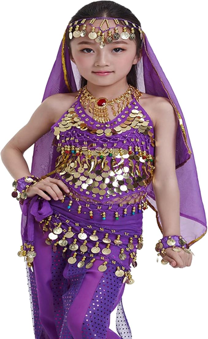 Astage Kids Princess Girl Indian Belly Dance Costume Cosplay Bollywood Ornaments