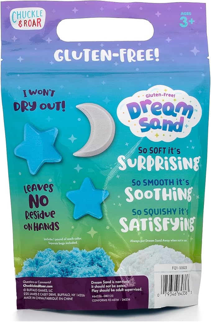 Chuckle & Roar - Dream Sand - Bulk 2lb Container - Tactile Fidget Sensory Activity for Little Ones - Educational Arts and Crafts for Preschoolers - Never Dries - Ages 3 and Up