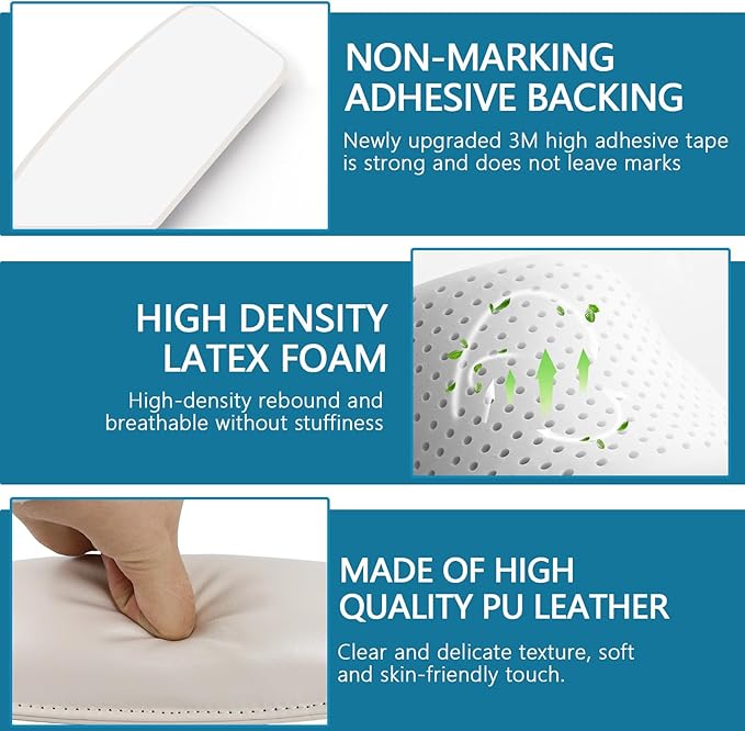 wuyaoyao 2PCS Car Door Armrest Pads, Soft Leather Elbow Pad Arm Rest for Car, Comfortable Car Knee Cushion, Automotive Elbow Leg Thigh Support Cushion Pillow, Interior Car Accessories (Beige)