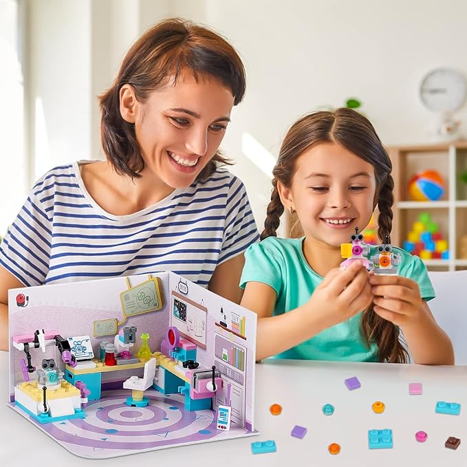 Friends House Building Block Sets, Girls Science Laboratory Friendship Lab Playhouse Apartment Bricks Kit Birthday Roleplay Gifts for Old Kids Boys 6+ 6-12 8-12