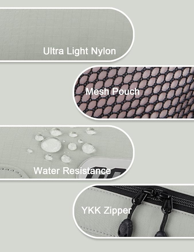 GOX Small Travel Toiletry Bag, Dopp Kit Case For Men, Multifunction Cosmetics Organizer Pouch (Mint Green)